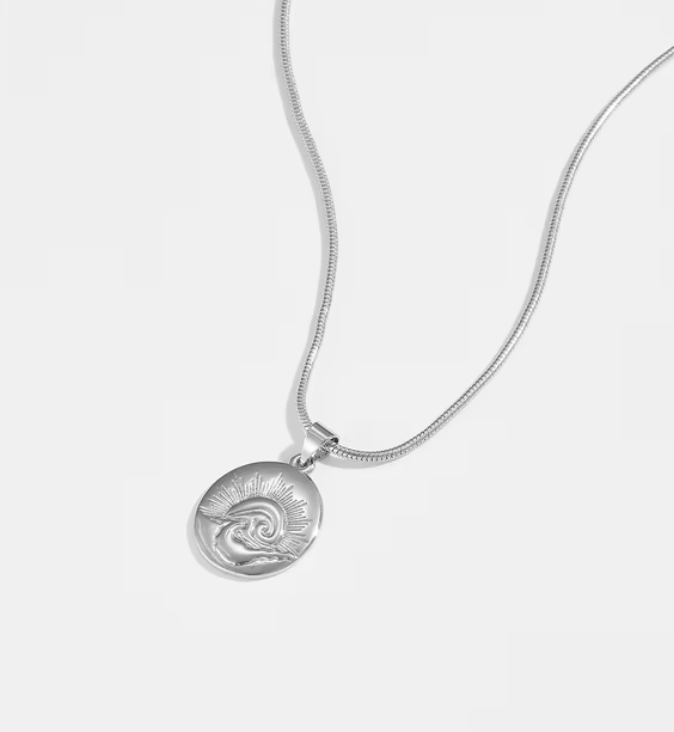 Conch Coin Pendant Necklace